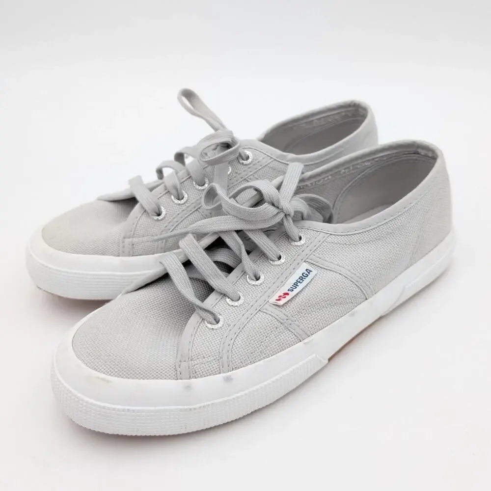 Superga Light Gray Canvas Sneakers - Picture 1 of 7